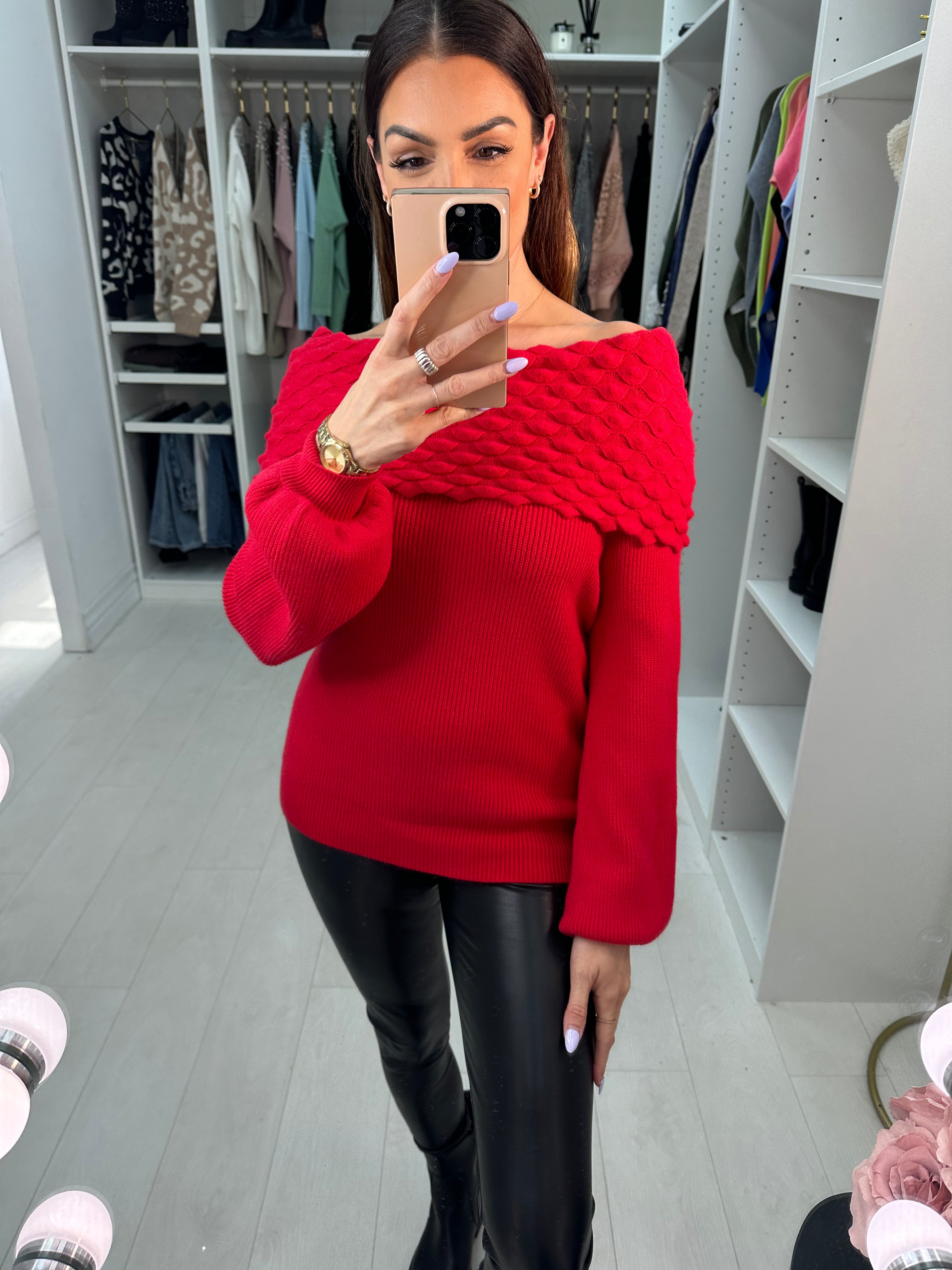 Mazi Asymmetric Bardot Jumper