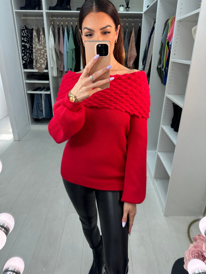 Mazi Asymmetric Bardot Jumper