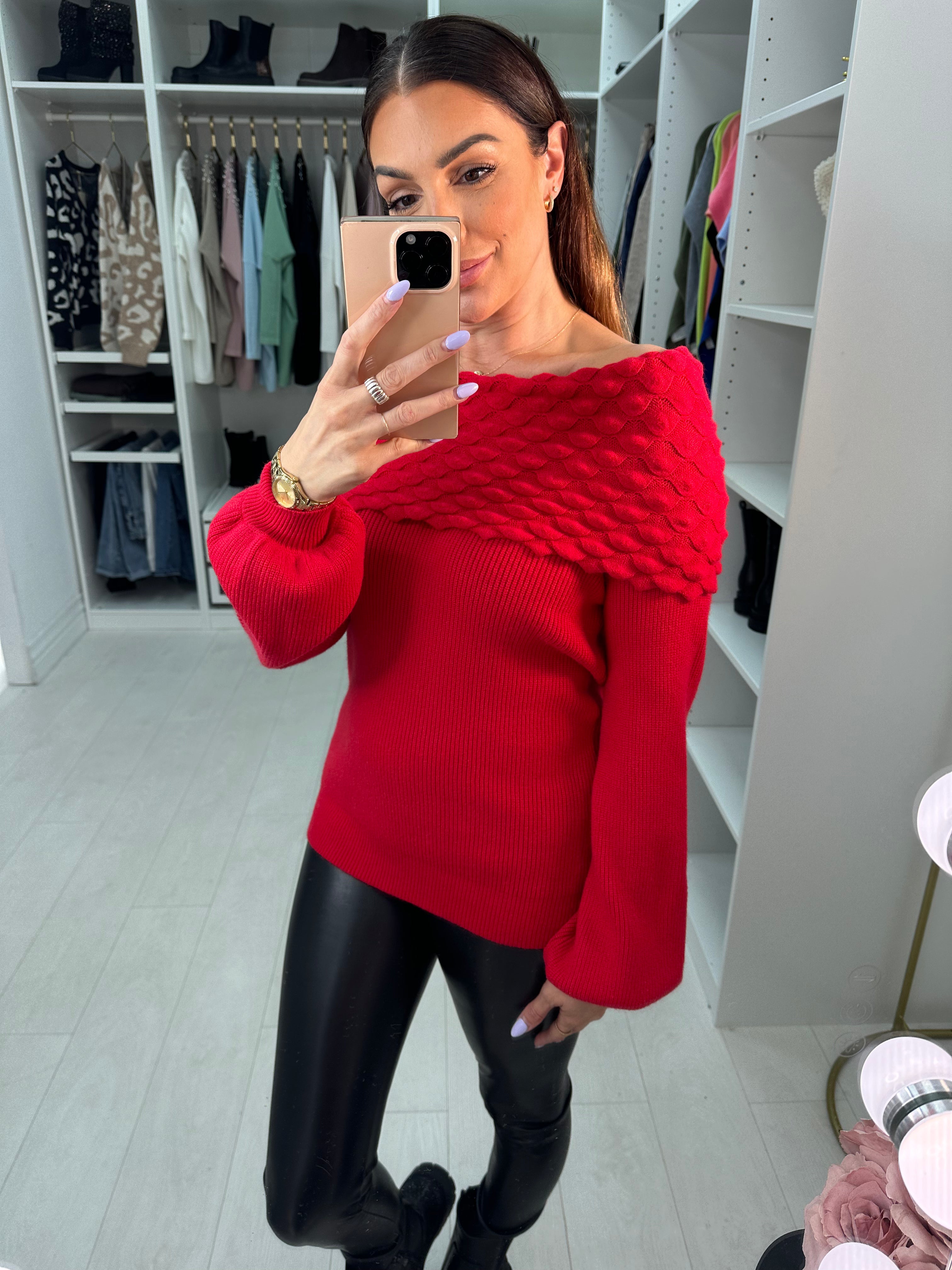 Mazi Asymmetric Bardot Jumper