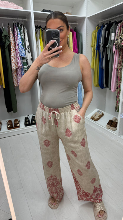 Tallie Paisley Print Elasticated Waist Trousers