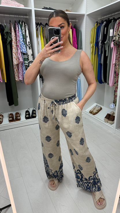 Tallie Paisley Print Elasticated Waist Trousers