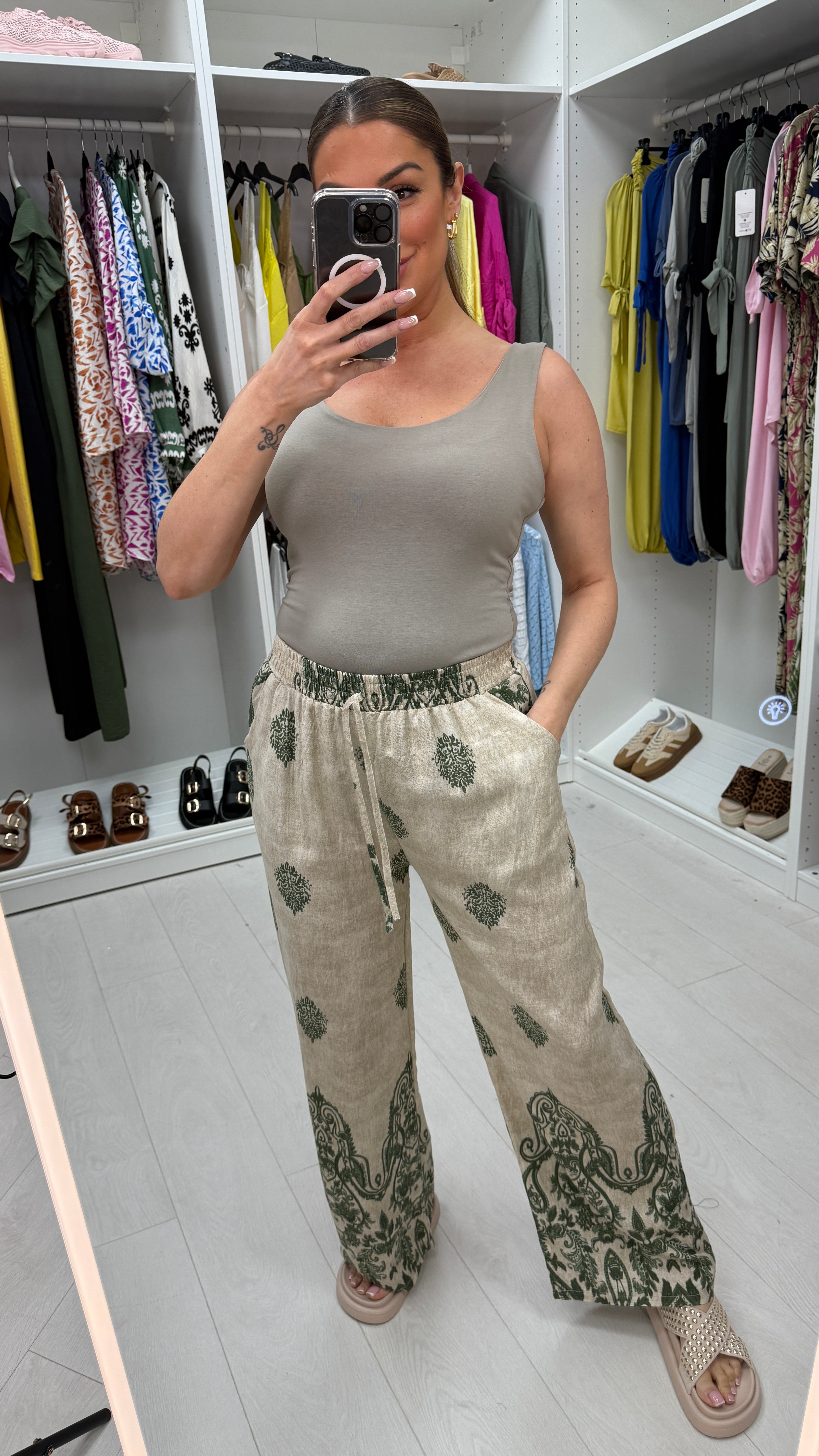 Tallie Paisley Print Elasticated Waist Trousers