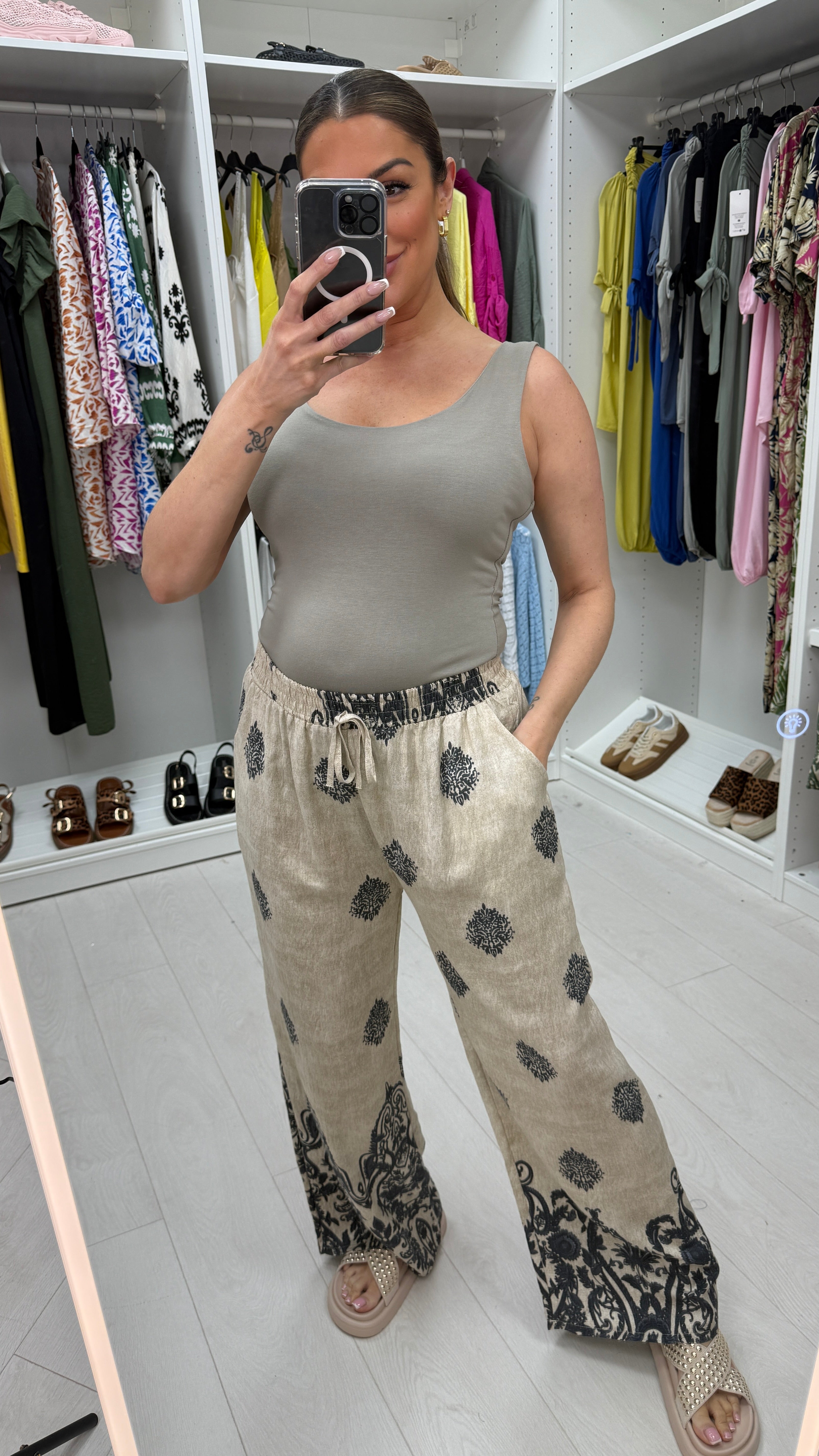 Tallie Paisley Print Elasticated Waist Trousers