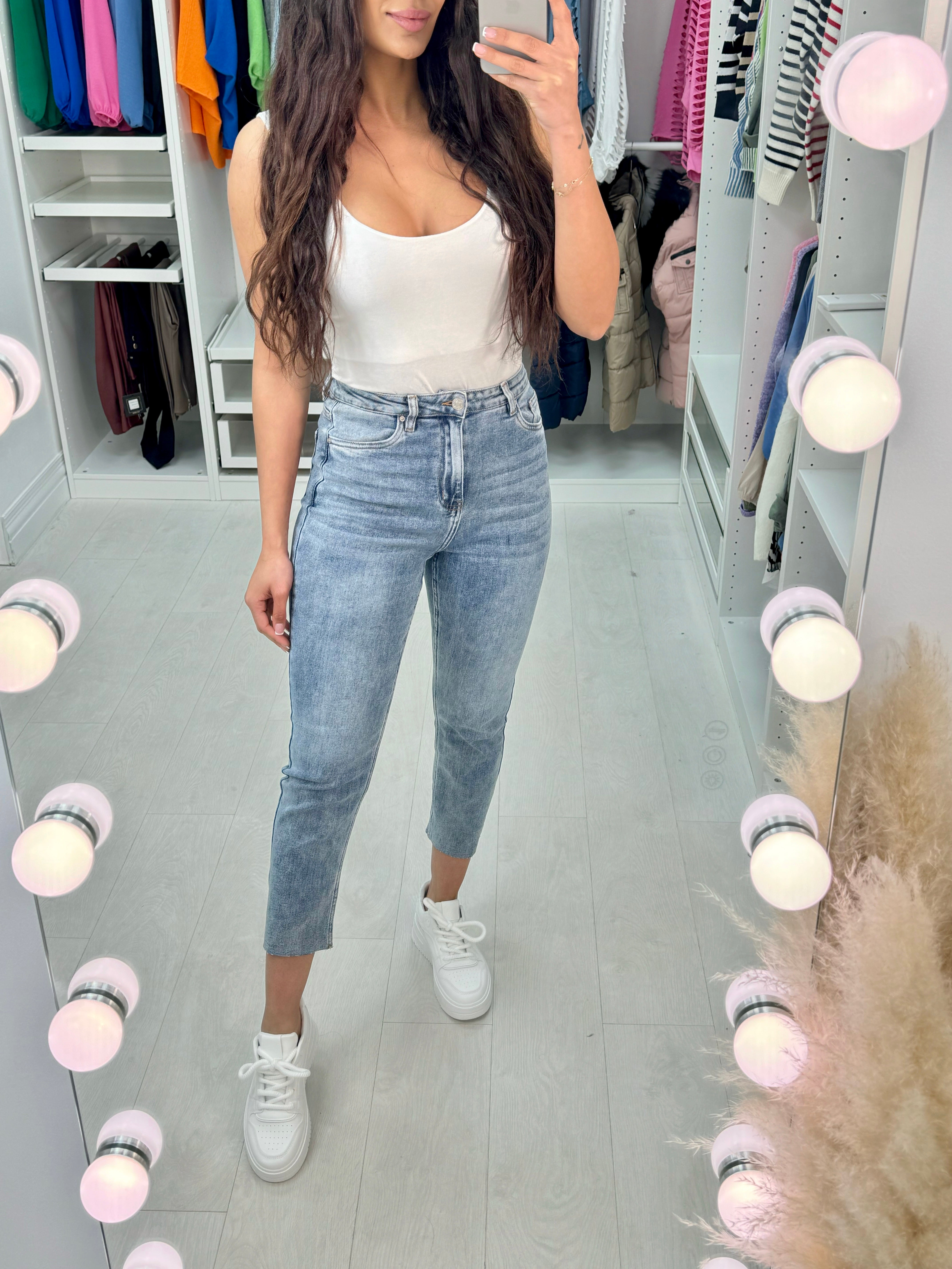 Kenzie Light Blue Washed High Waist Denim Jeans