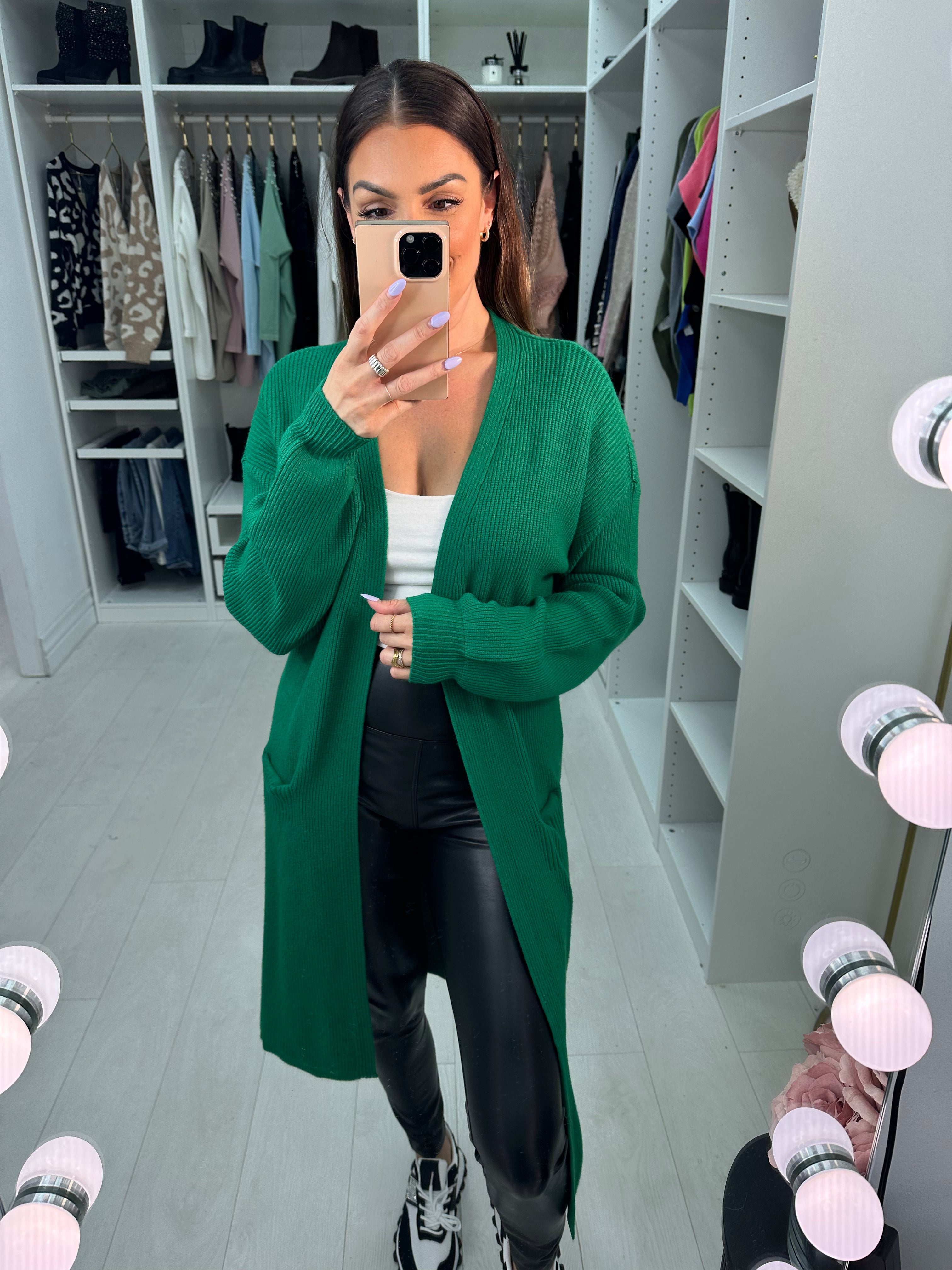 Conrad Longline Ribbed Knitted Cardigan