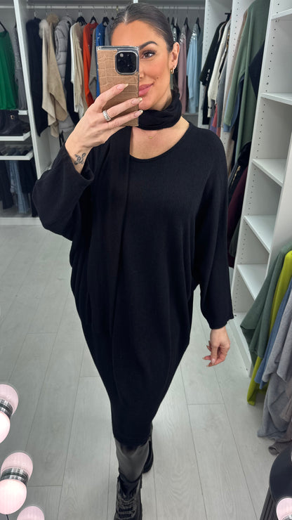 Loulou Plain Oversized 2 Piece Scarf Jumper