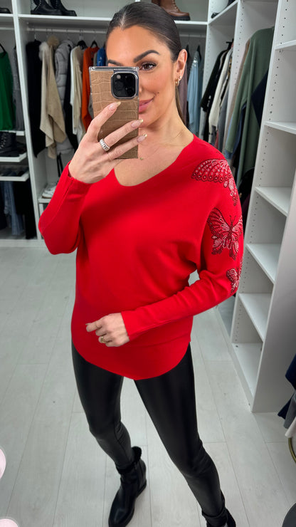 Erica Embellished  Butterfly Detail Jumper