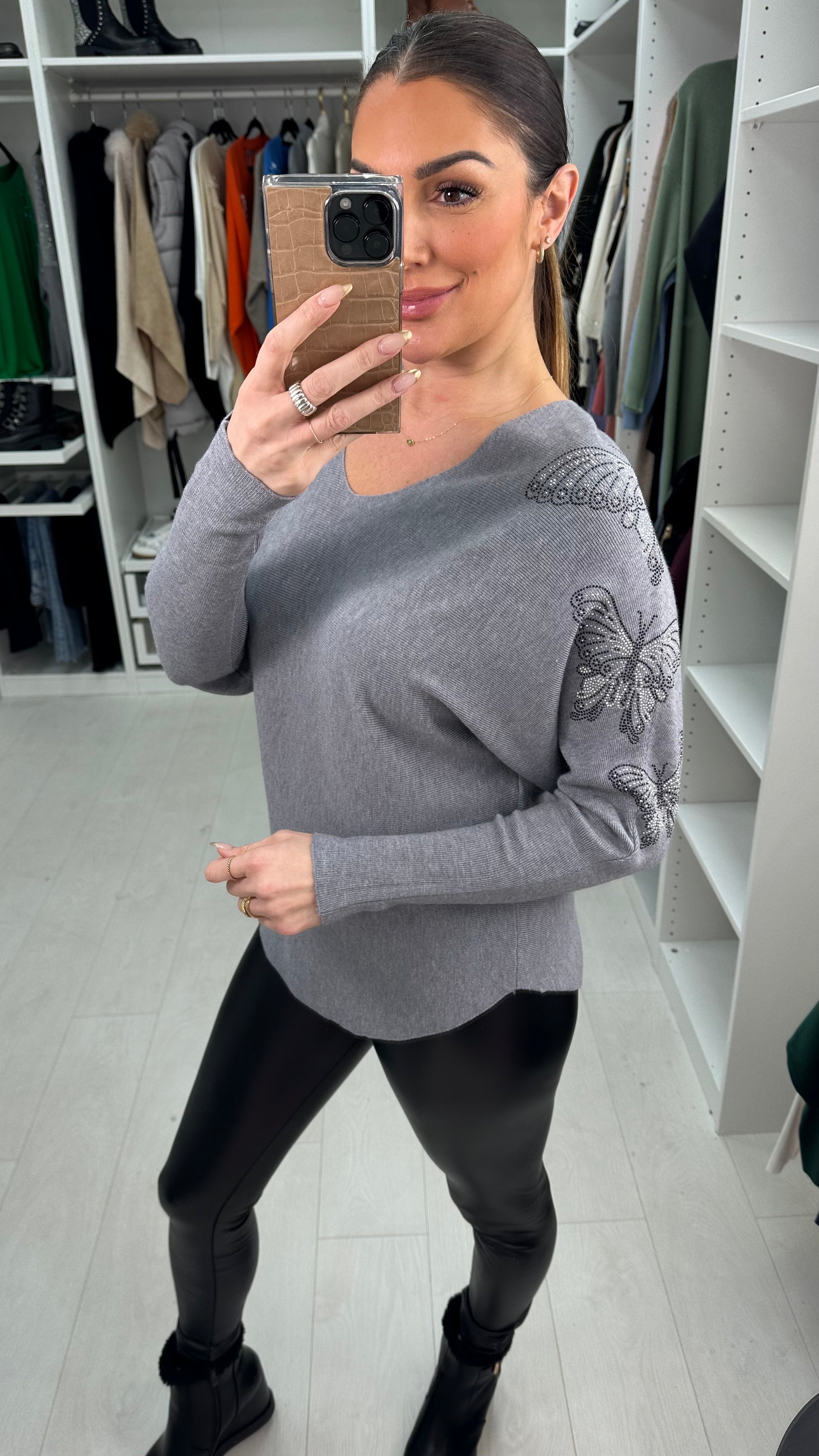 Erica Embellished  Butterfly Detail Jumper