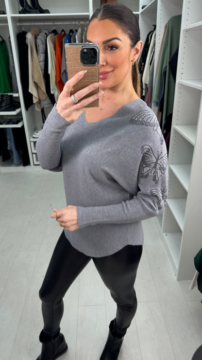 Erica Embellished  Butterfly Detail Jumper
