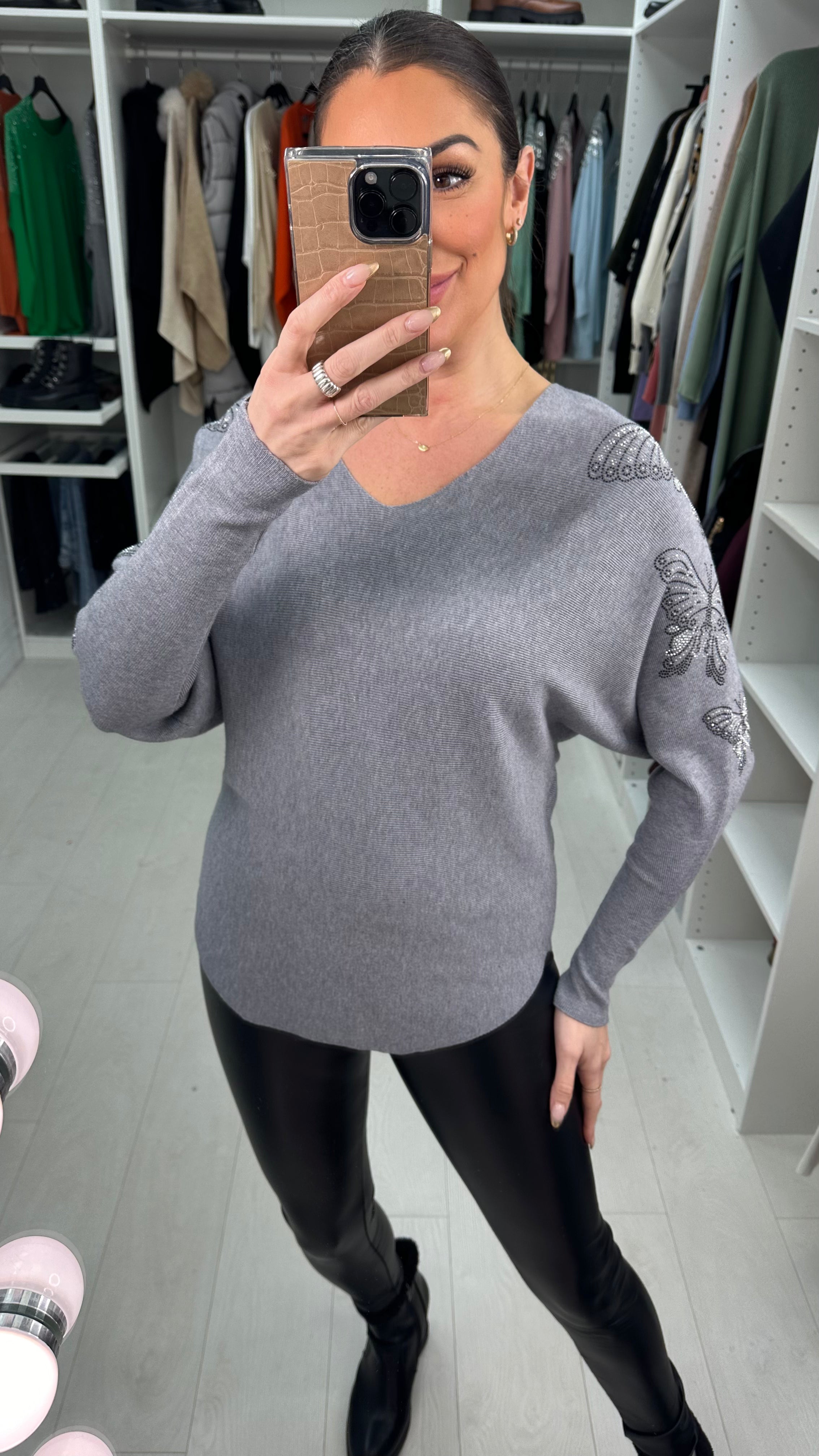 Erica Embellished  Butterfly Detail Jumper