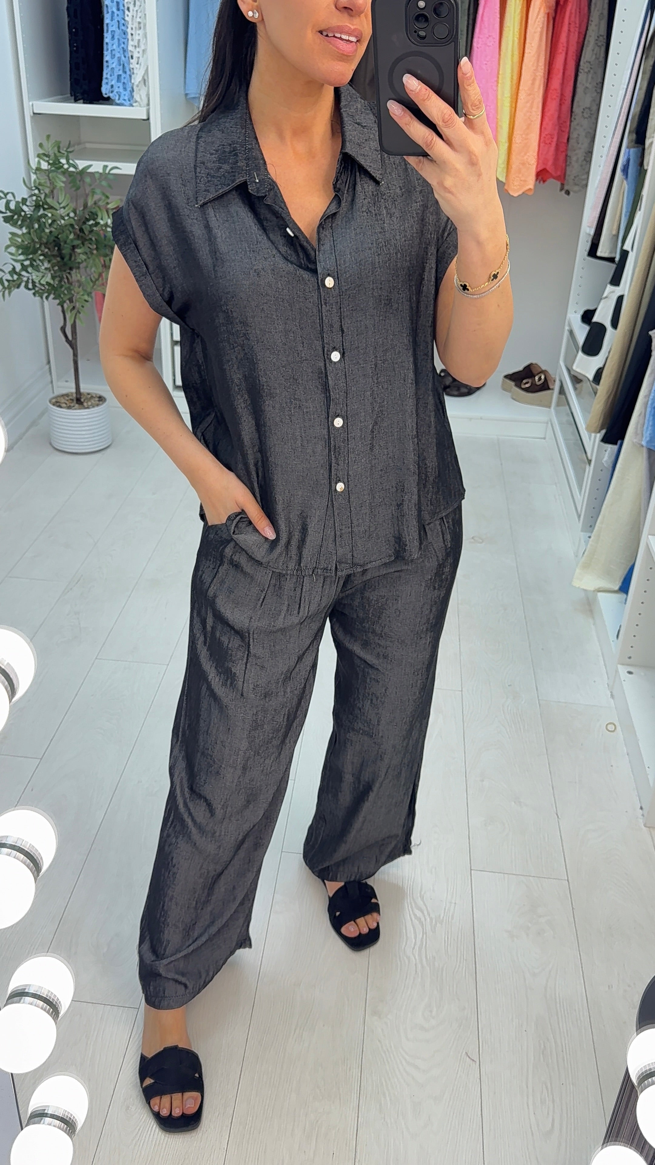 Nalan Denim Shirt Co-Ord Set