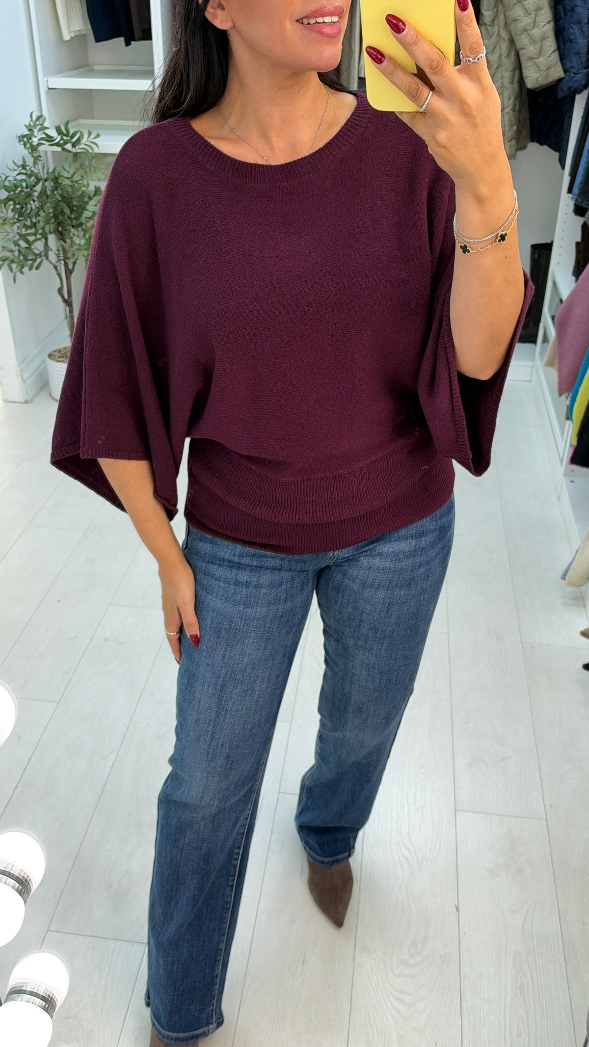 Jennay Plain Batwing Jumper