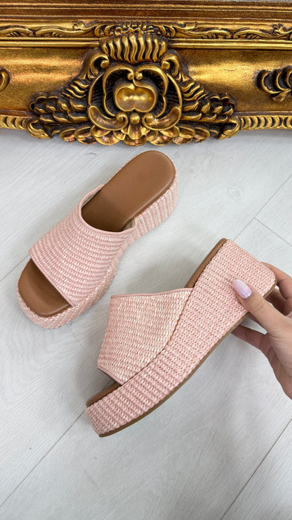 Albertina Woven Platform Mules