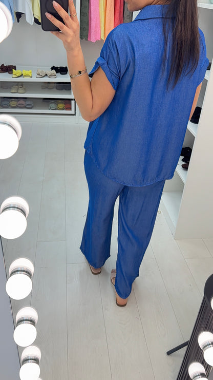 Nalan Denim Shirt Co-Ord Set