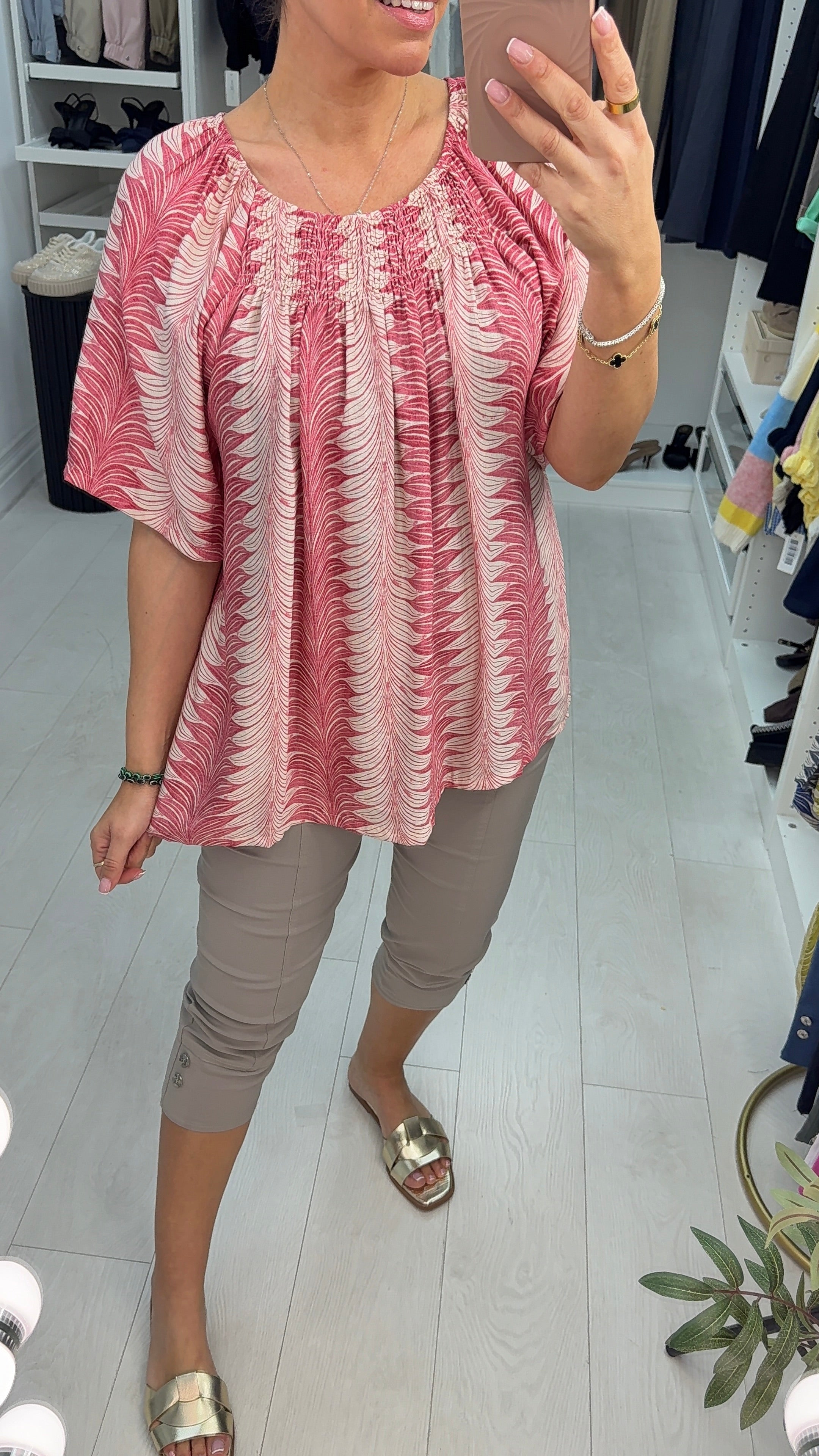 Flynn Abstract Print Loose Fit Top