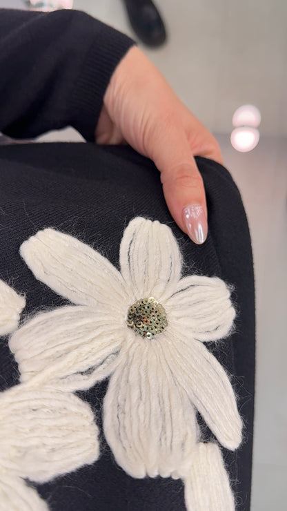 Kadence Floral Detailed Loose Fit Jumper