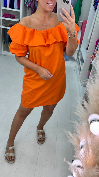 Marlena Puff Sleeve Spaghetti Strap Dress