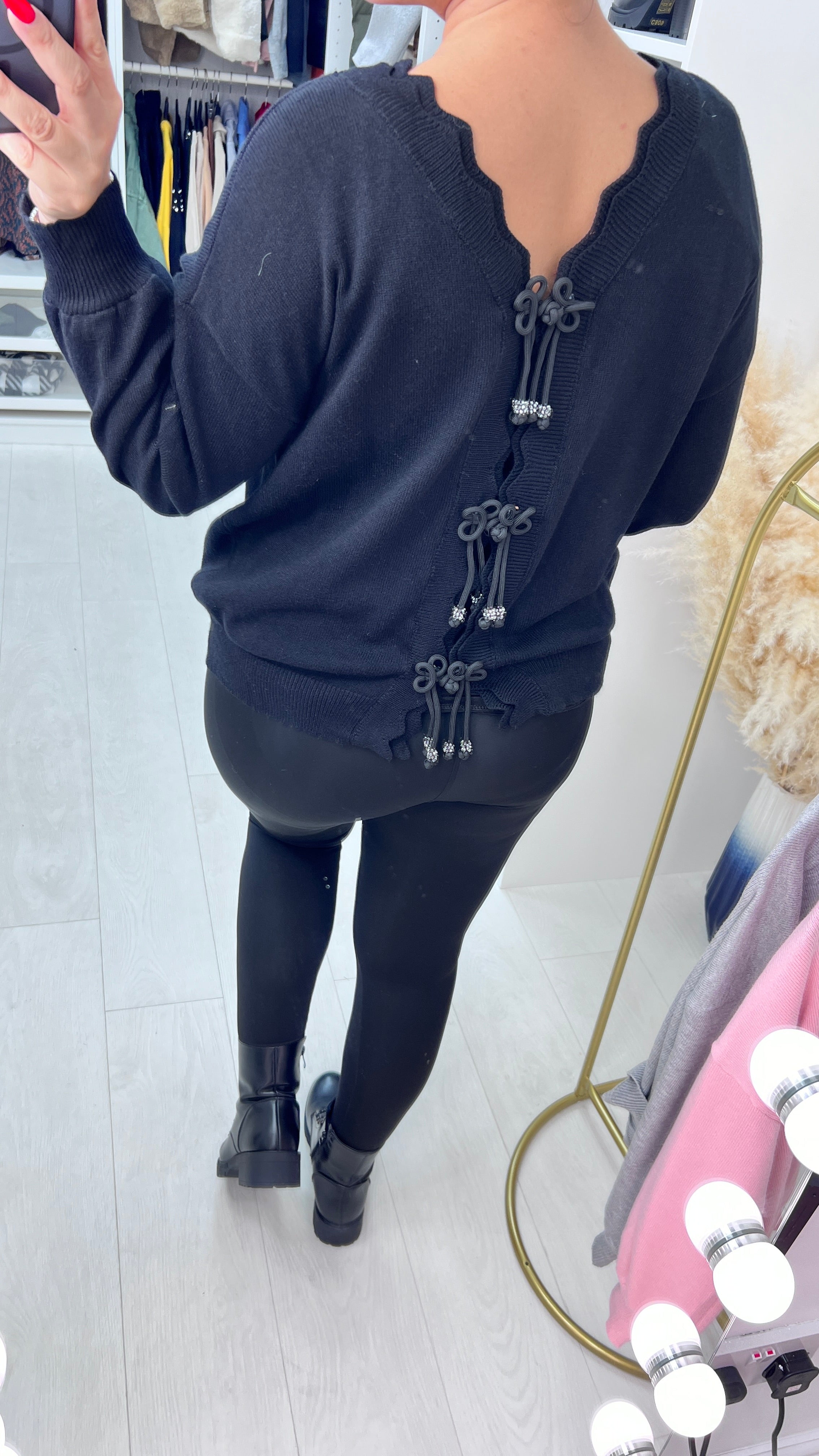 Valoura Bow Tie Knit Jumper