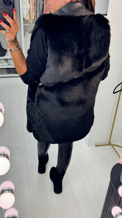 Micah Faux Fur Panelled Zip Detail Gilet