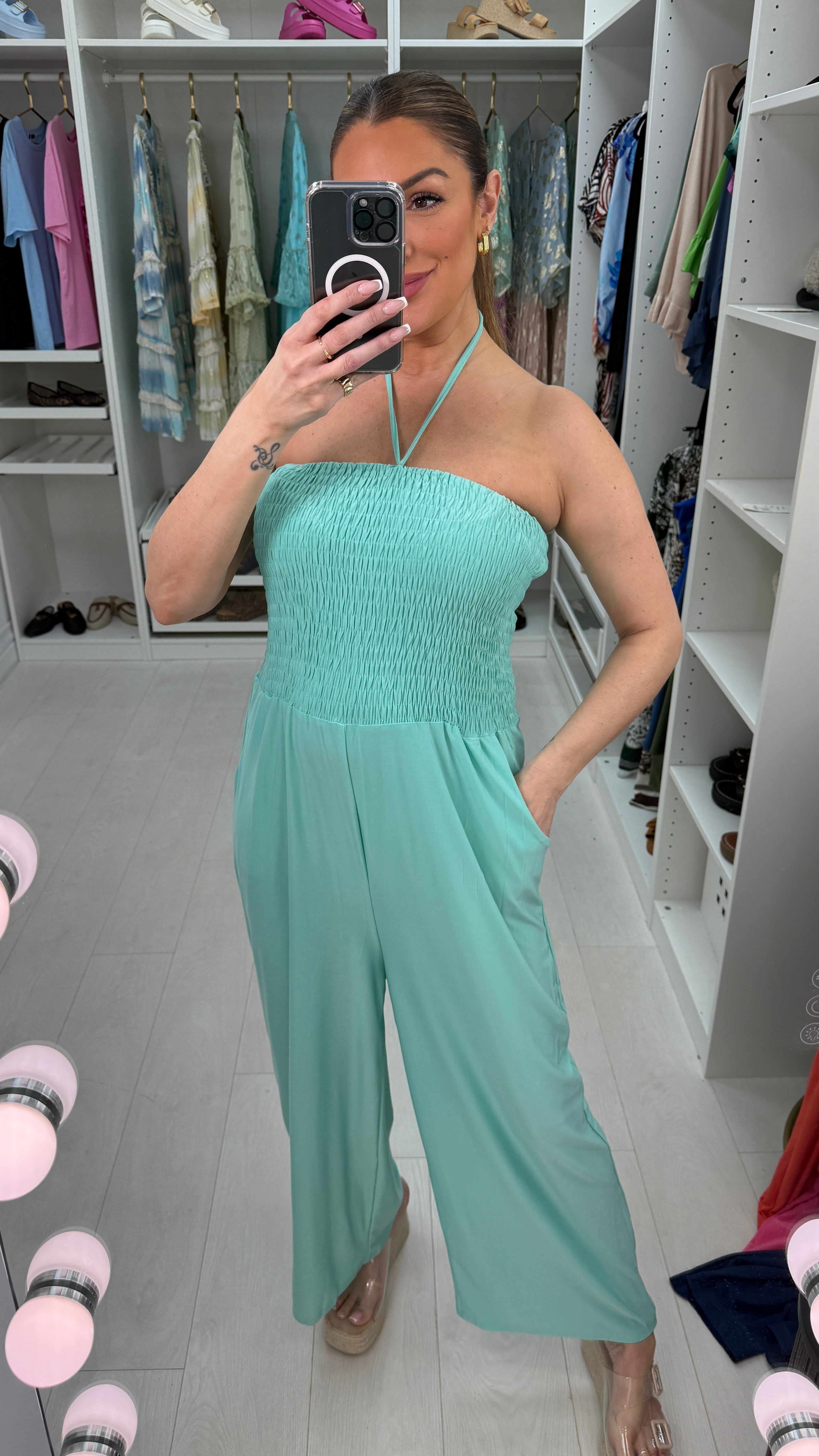 Deanna Plain Elasticated Bust Jumpsuit