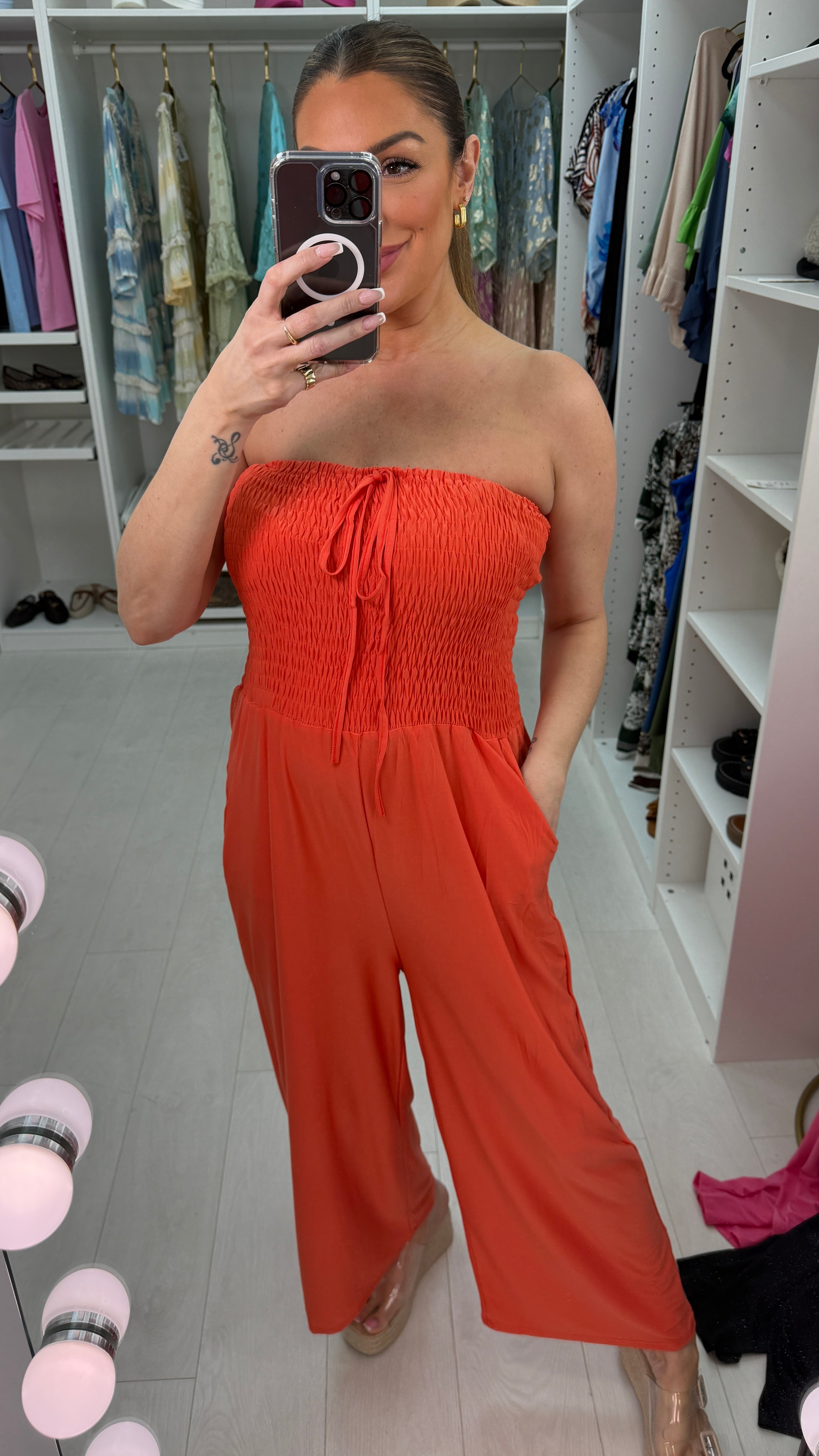 Deanna Plain Elasticated Bust Jumpsuit