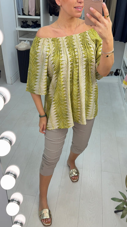 Flynn Abstract Print Loose Fit Top