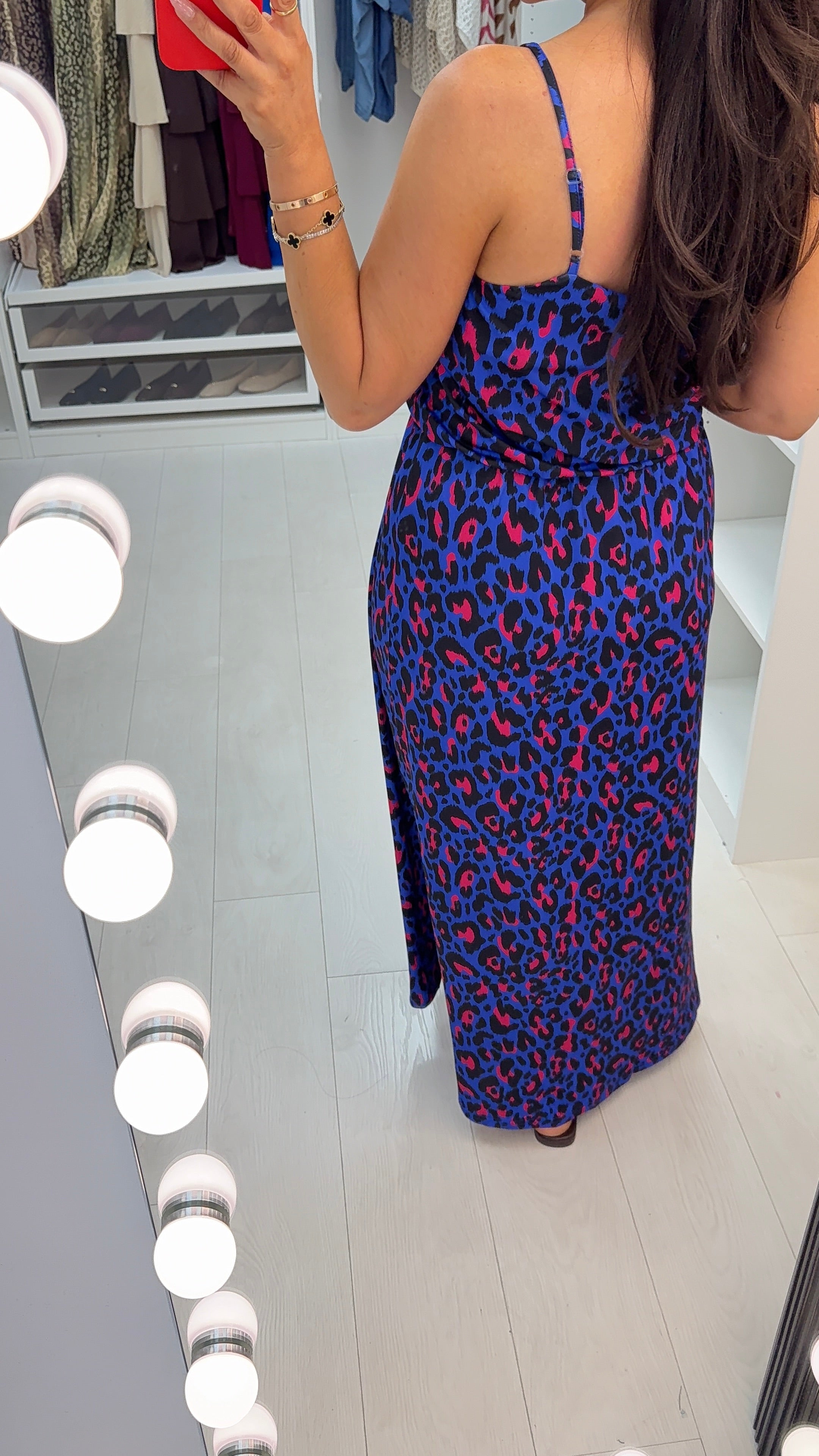Lexa Leopard Print Strappy Maxi Dress