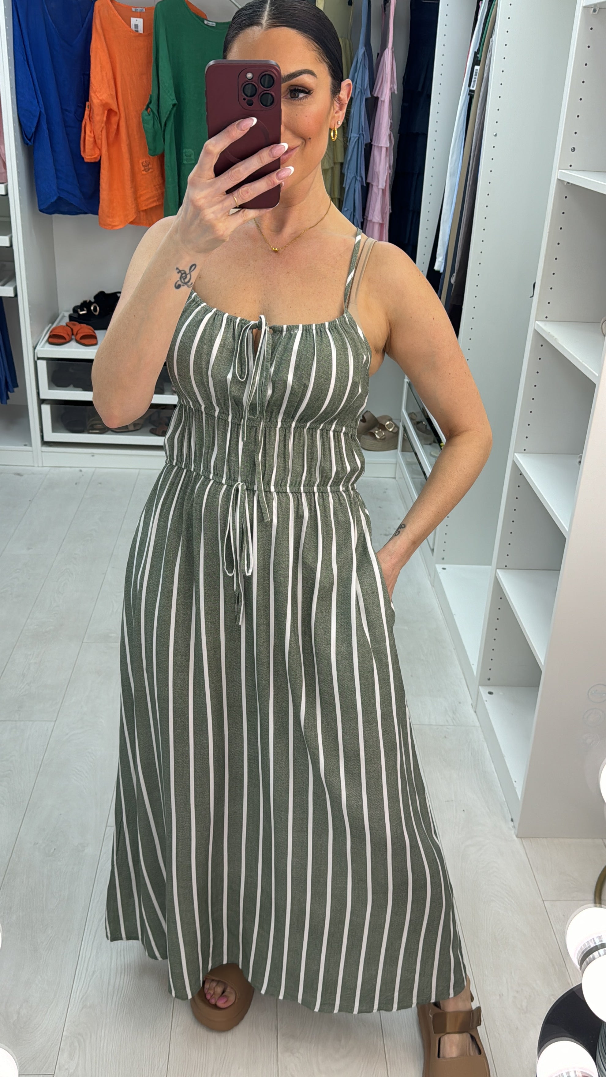 Maisie Striped Loose Fit Maxi Dress