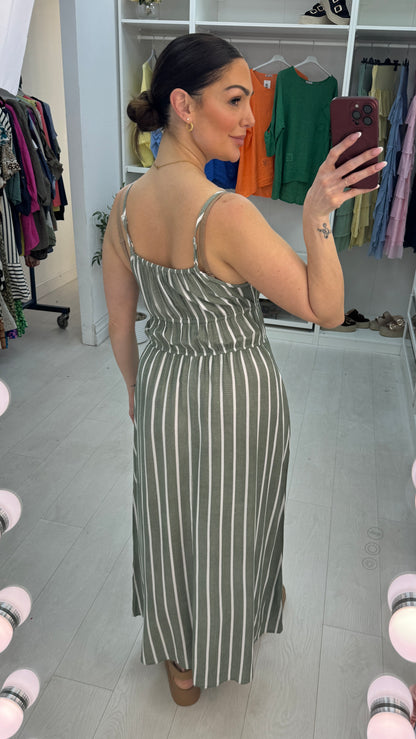 Maisie Striped Loose Fit Maxi Dress