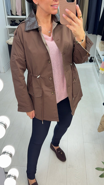 Octavia Drawstring Waist Parka