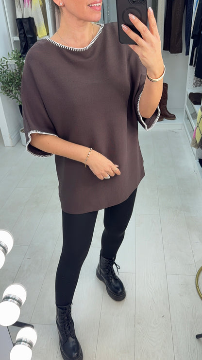 Gilly Plain Stitched Hem Jumper