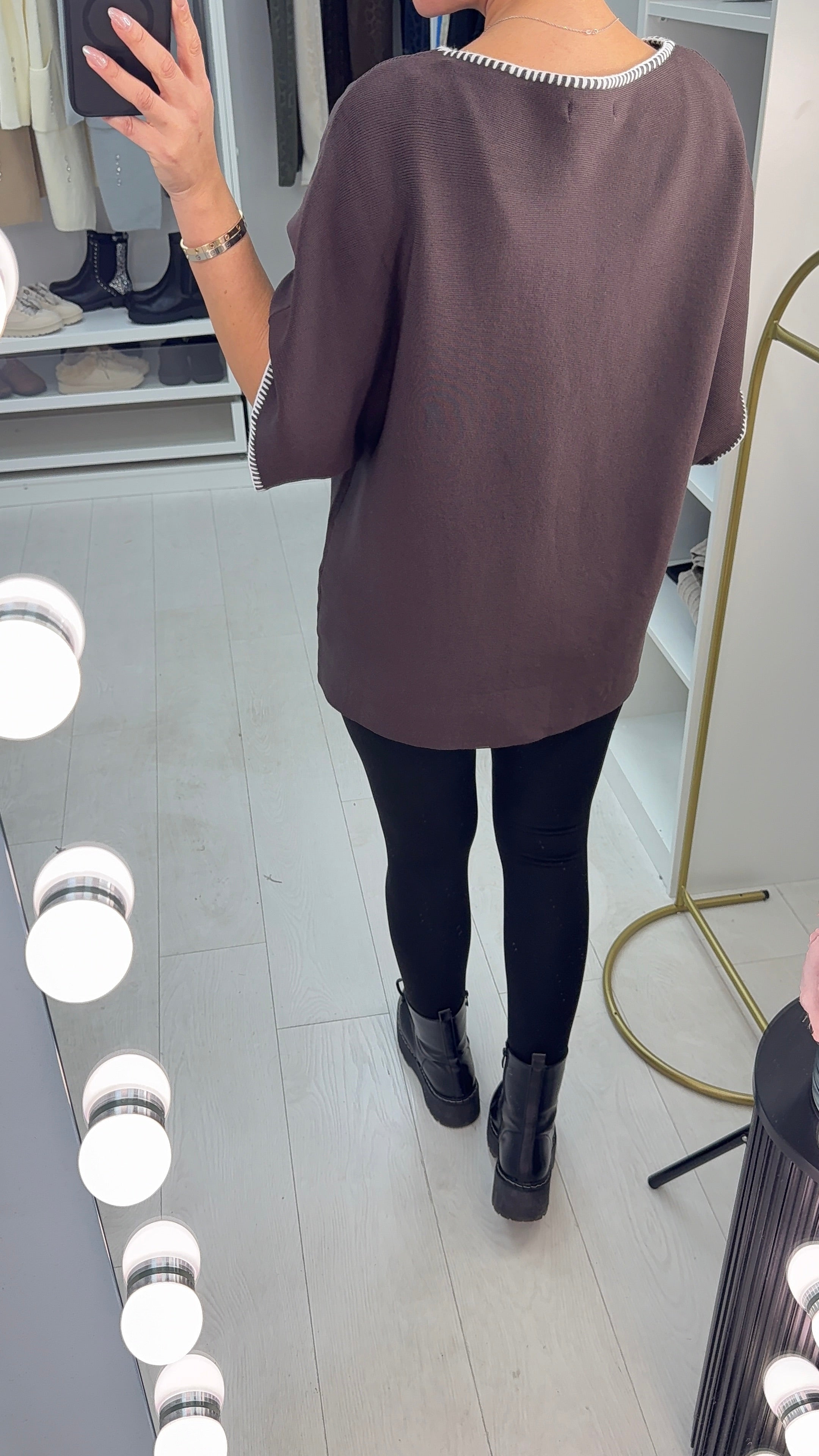 Gilly Plain Stitched Hem Jumper