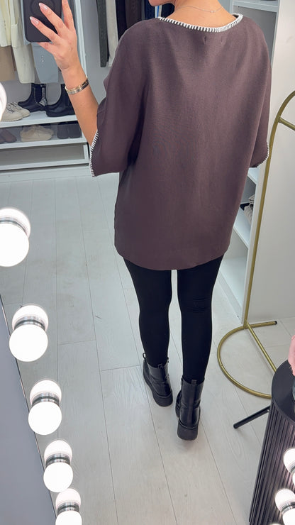 Gilly Plain Stitched Hem Jumper