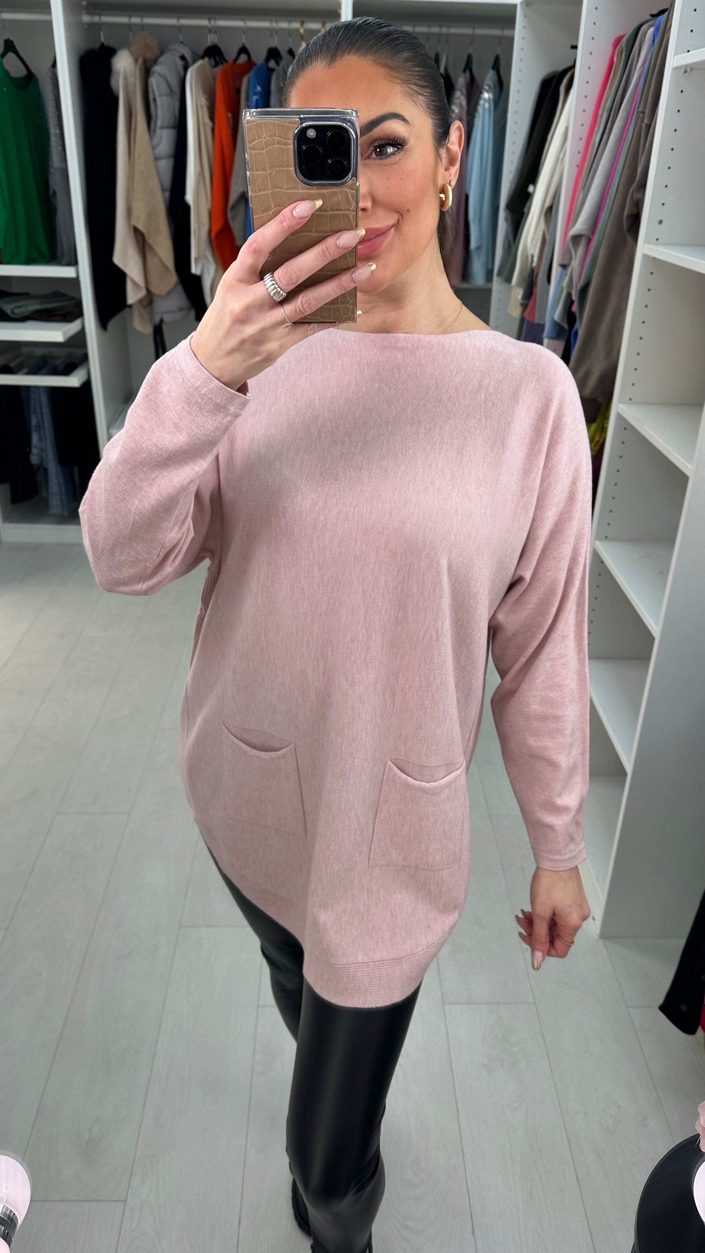 Rylan Pocket Front Button Back Jumper