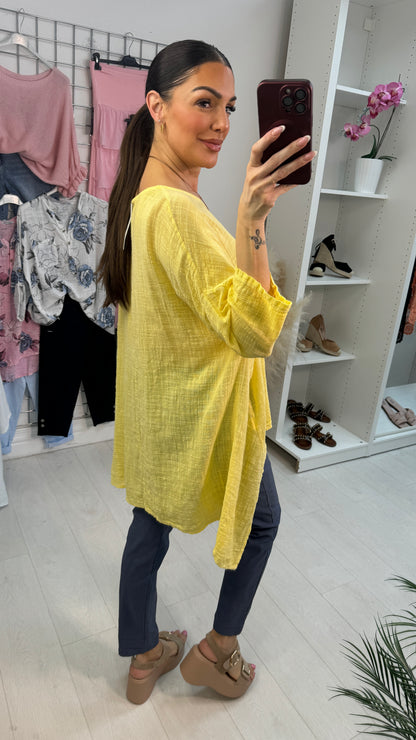 Camila Plain Necklace Loose Fit Top