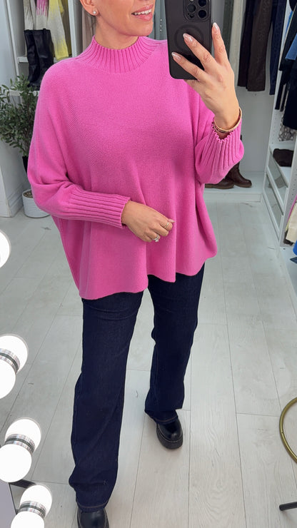 Mellie Plain Super Soft High Neck Jumper