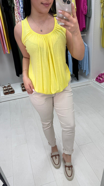 Cece Elastic Hem Bubble Basic Vest