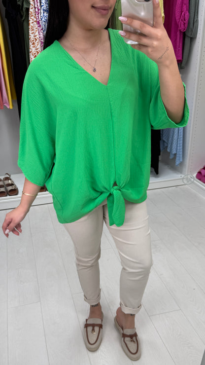 Tabetha Knot Front Plain Top