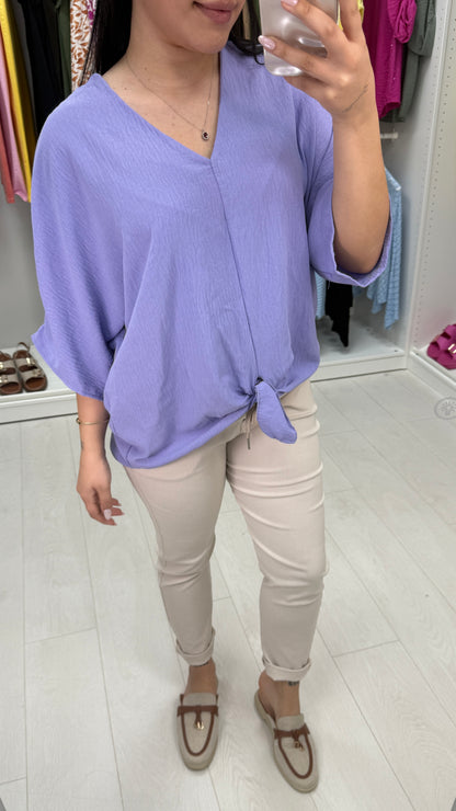 Tabetha Knot Front Plain Top
