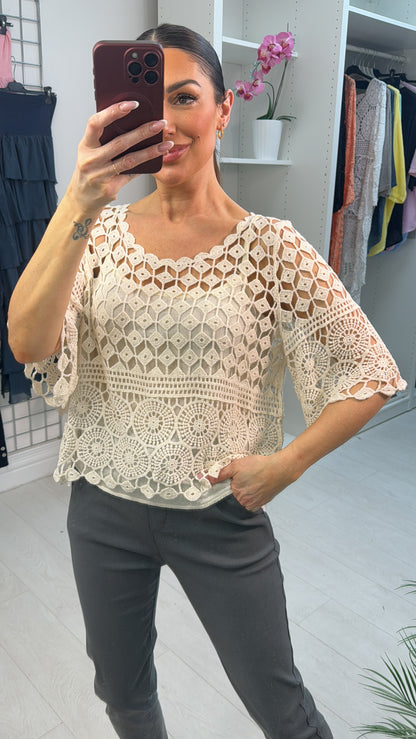 Cornelia Plain 2 Piece Crochet Top