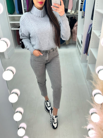 Nala Roll Neck Asymmetric Jumper