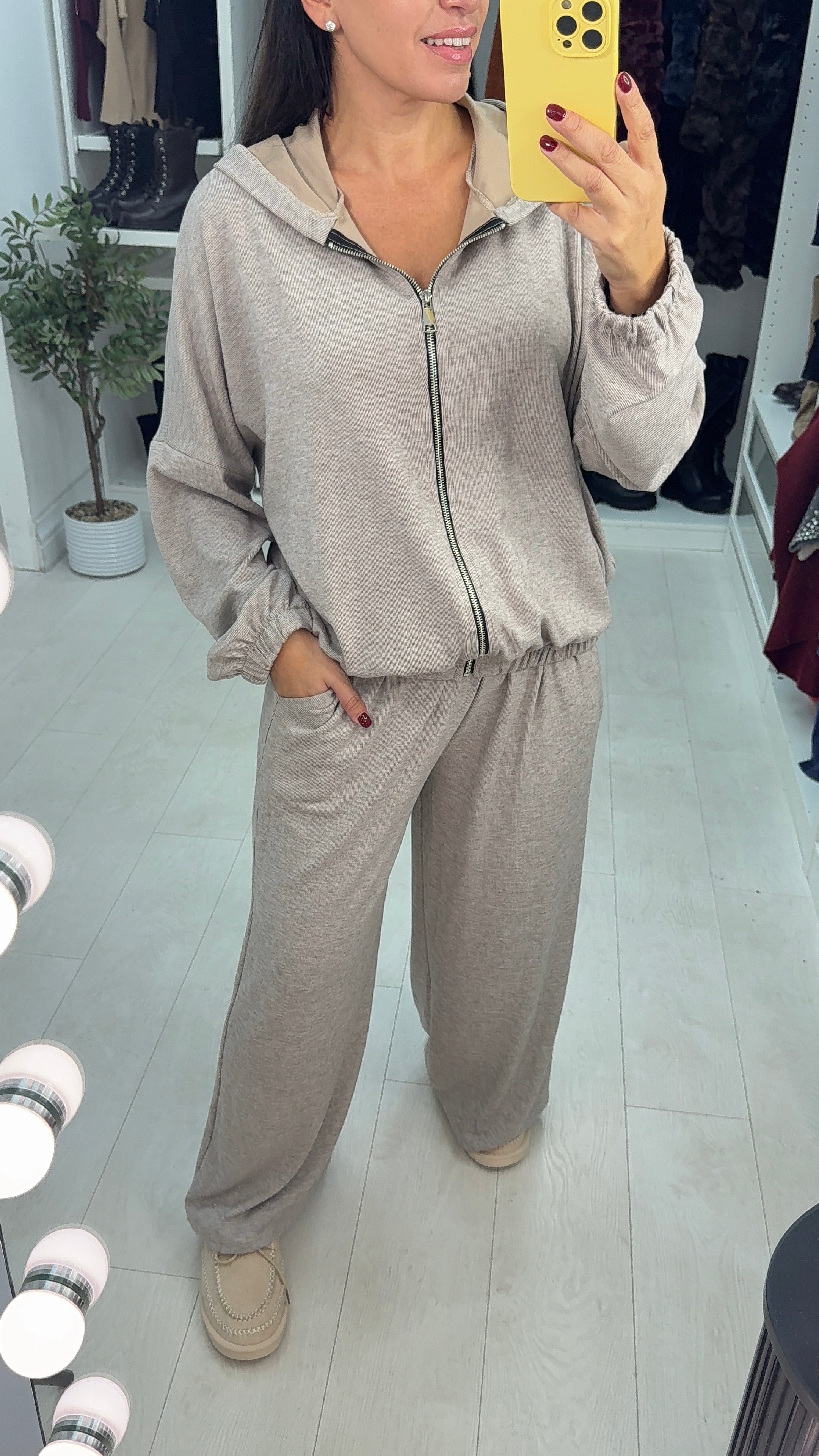 Brienna Plain Hoodie Loungewear Set
