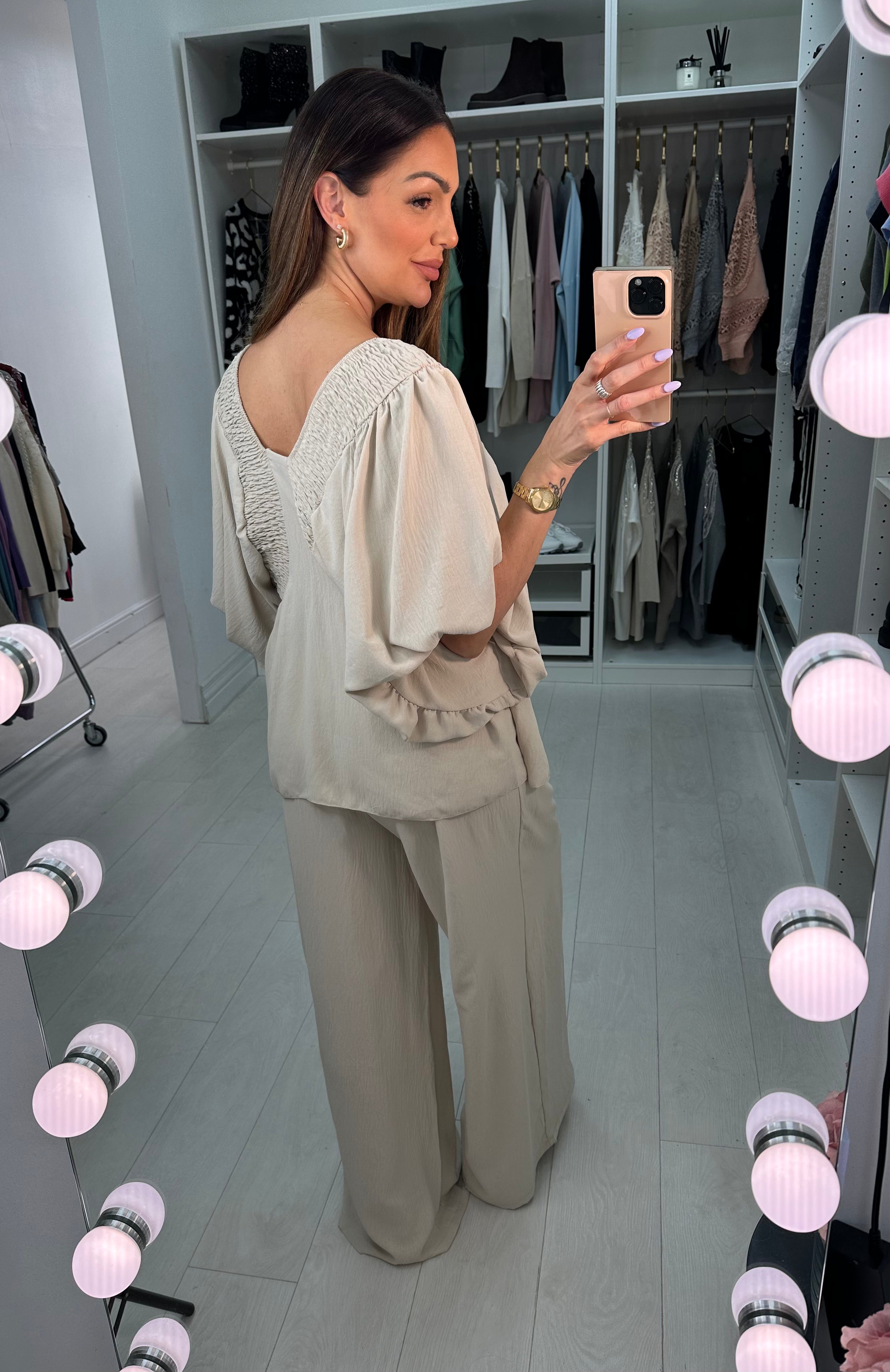 Mohini Plain Balloon Sleeve Co-Ord Set