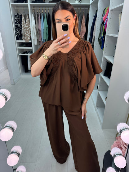 Mohini Plain Balloon Sleeve Co-Ord Set