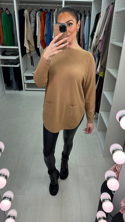 Rylan Pocket Front Button Back Jumper