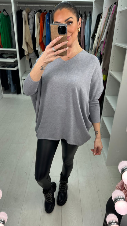 Trent Loose Fit Diamante Angel Wing Jumper