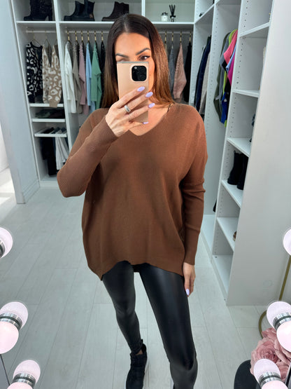 Emmet V Neck Oversized Knit Jumper