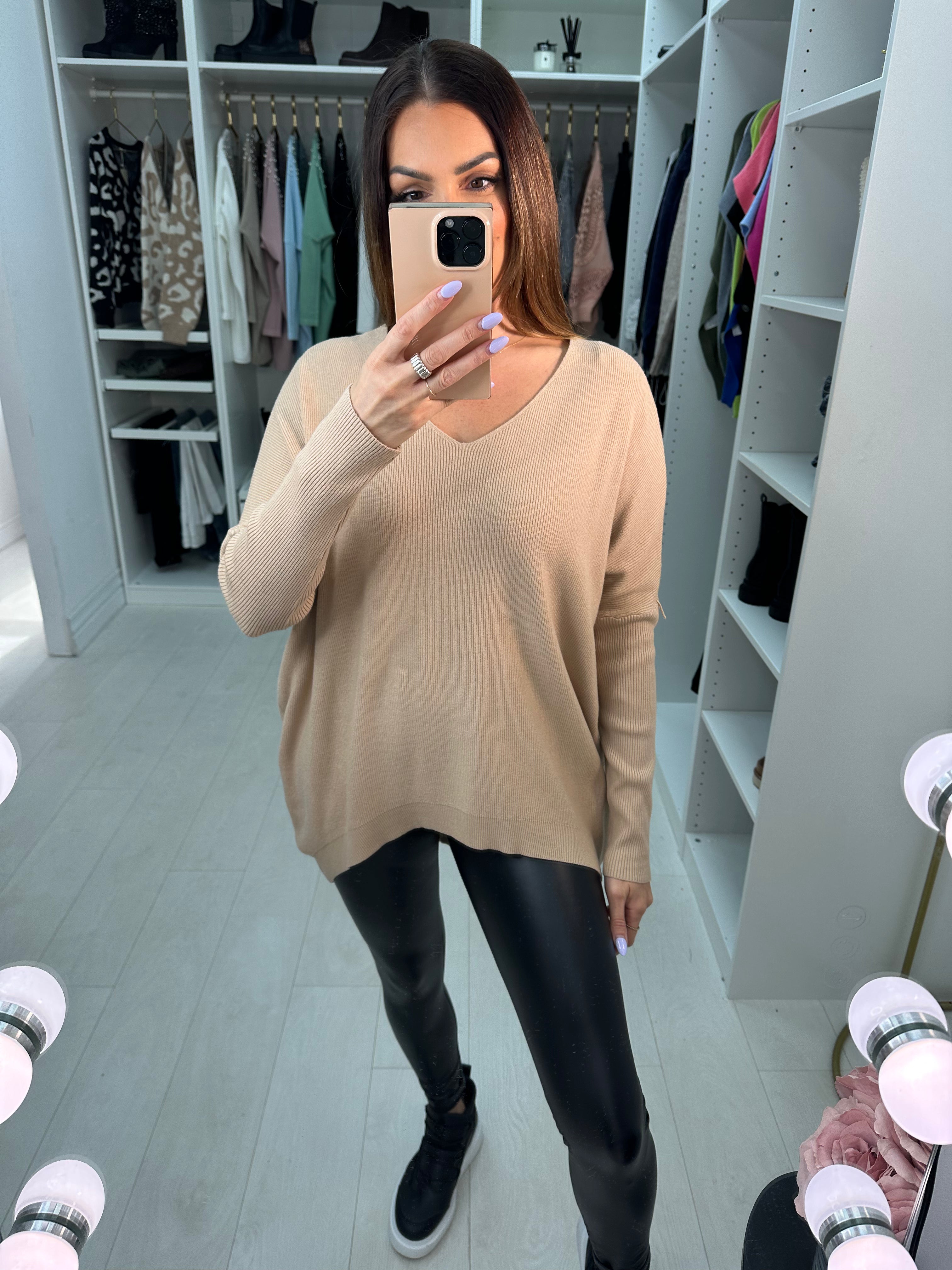 Emmet V Neck Oversized Knit Jumper