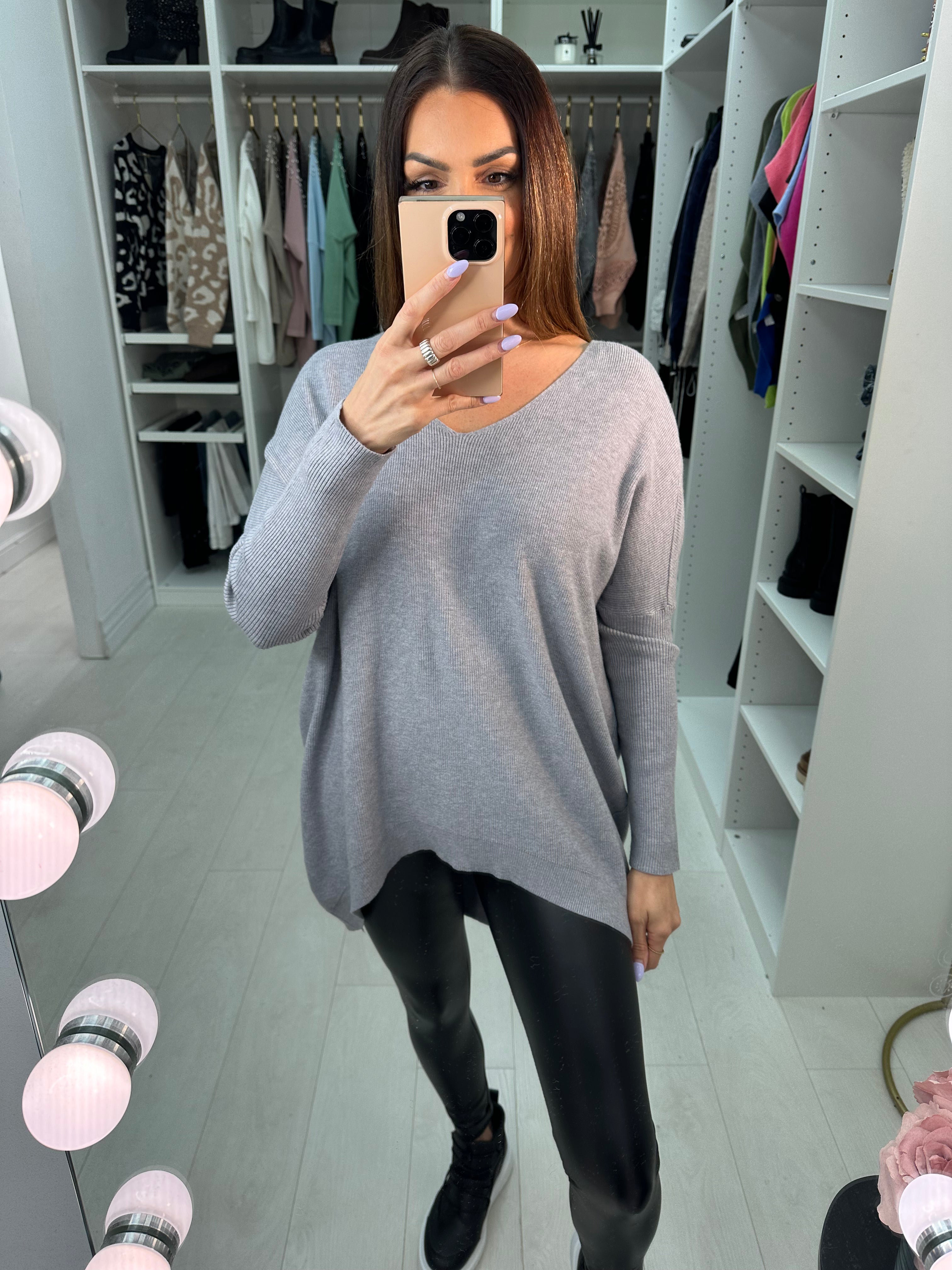 Emmet V Neck Oversized Knit Jumper