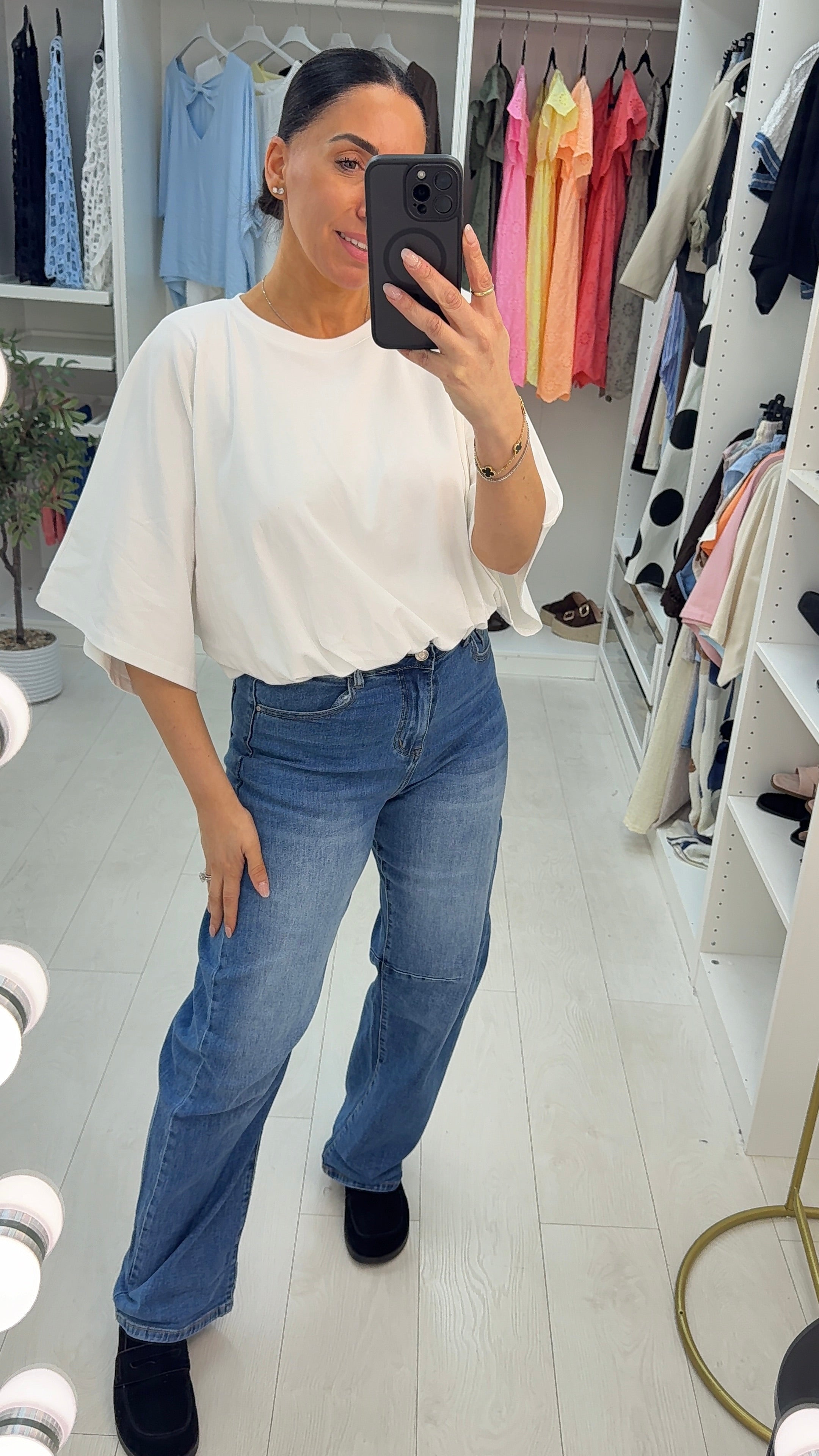 Bliss High Waisted Barrel Leg Jeans